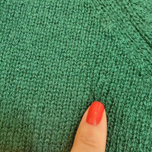 VTG‎ Highland Glen Sweater Mens L Forest Green Pure New Wool Pullover Scotland - Picture 6 of 11